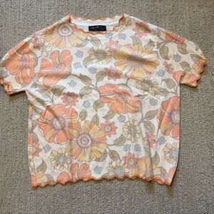 OnTwelth Short Sleeved sWeater Blouse Size L